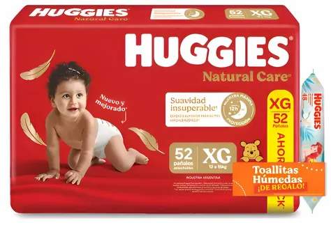 HUGGIES NATURAL CARE + TOALLITA 4en1 XGx52